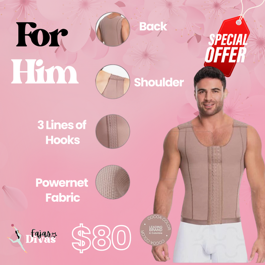 SALE Shapewear for him cocoa 3 hook lines