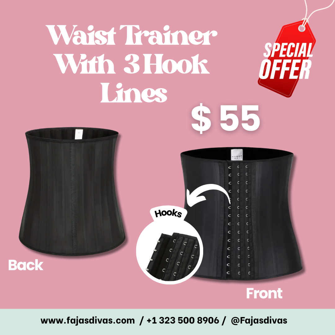 OFERTA Entrenador de cintura de látex con 3 líneas de gancho.