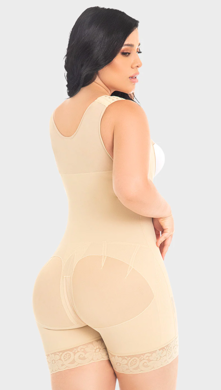 Mid-Thigh Faja with Wide Straps and Back Coverage