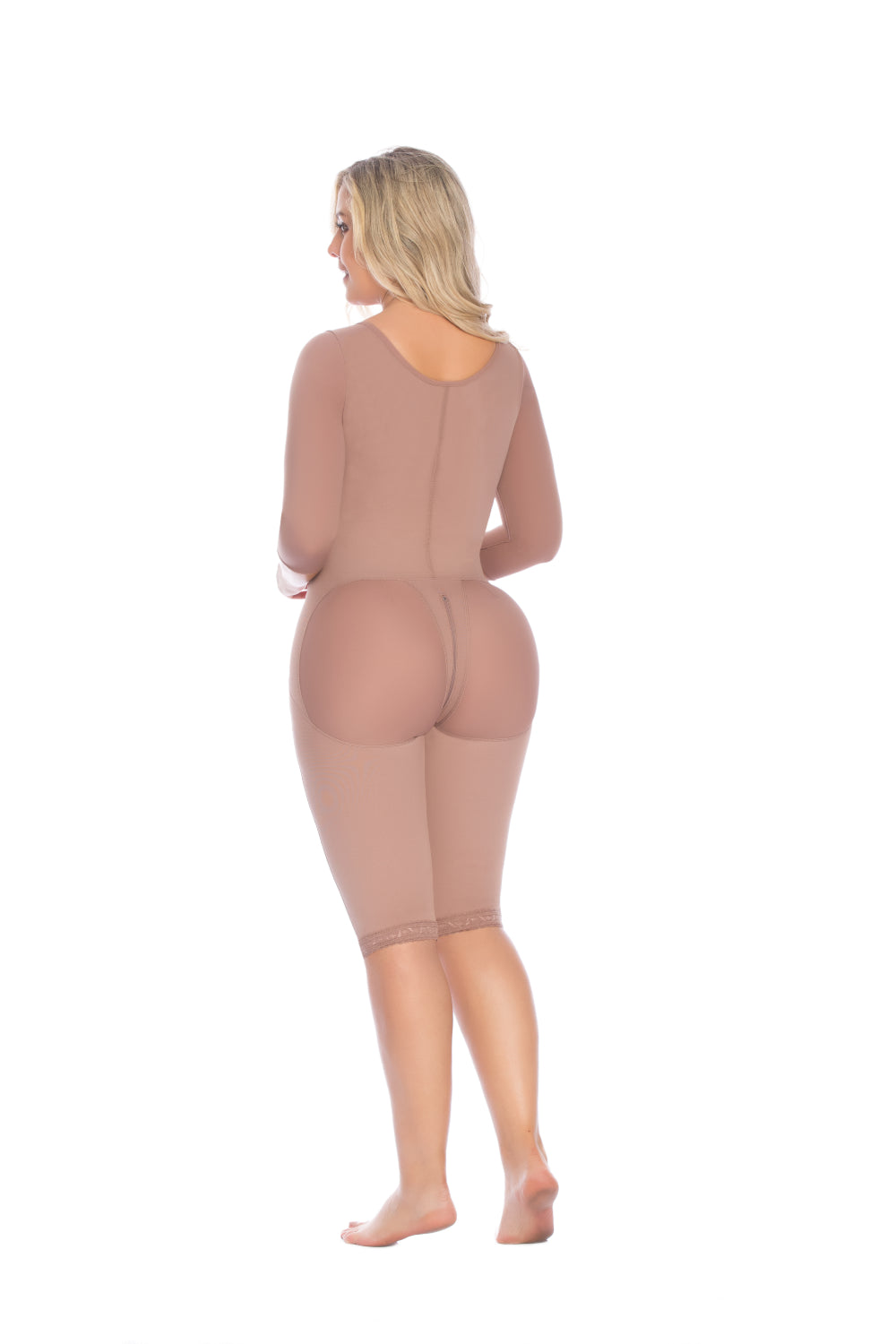 09364 Cocoa Fit 360 Powernet Bodysuit with dual Zippers