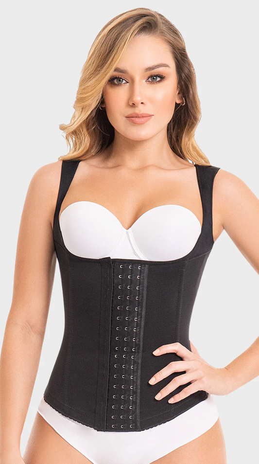 Waist Trainer with Free Bust, Covered Back, and Wide Straps