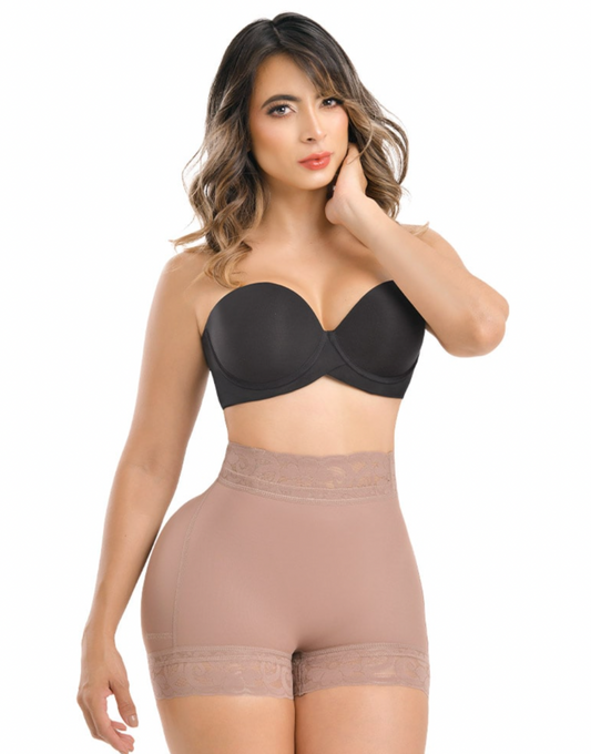 1374 Invisible line shorts for enhanced buttocks and ultra waist - Bichi Cocoa