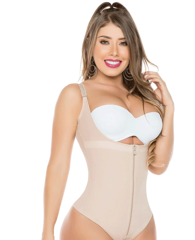 Faja Salome Brazilian Body Shaper Removable High Back with strips